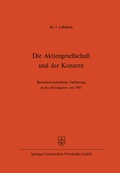 Abbildung von: Die Aktiengesellschaft und der Konzern - Springer Gabler