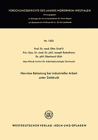 Abbildung von: Nervöse Belastung bei industrieller Arbeit unter Zeitdruck - VS Verlag für Sozialwissenschaften