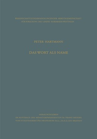Enlarge image Cover: Das Wort als Name - VS Verlag für Sozialwissenschaften