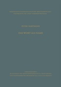 Cover: Das Wort als Name - VS Verlag f&uuml;r Sozialwissenschaften