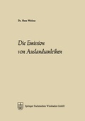 Cover: Die Emission von Auslandsanleihen - Springer Gabler