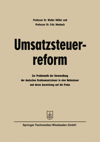 Abbildung von: Umsatzsteuerreform - Springer Gabler