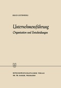 Cover: Unternehmensf&uuml;hrung - Springer Gabler