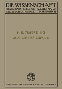 Enlarge image Cover: Die Analyse des Zufalls - Vieweg+Teubner Verlag