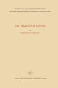 Cover: Die Handelsspanne - VS Verlag f&uuml;r Sozialwissenschaften
