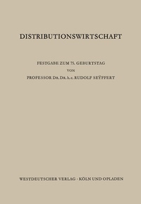Abbildung von: Distributionswirtschaft - VS Verlag für Sozialwissenschaften