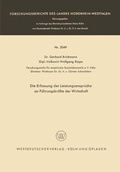 Cover: Die Erfassung der Leistungsanspr&uuml;che an F&uuml;hrungskr&auml;fte der Wirtschaft - VS Verlag f&uuml;r Sozialwissenschaften