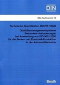 Cover: Technische Spezifikation ISO/TS 16949 - DIN Media