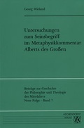 Cover: Untersuchungen zum Seinsbegriff im Metaphysikkommentar Alberts des Grossen - Aschendorff