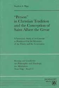 Cover: 'Person' in Christian Tradition and the Conception of Saint Albert the Great - Aschendorff