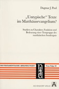 Cover: "Untypische" Texte im Matth&auml;usevangelium? - Aschendorff