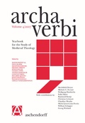 Cover: Archa Verbi. Yearbook for the Study of Medieval Theology - Aschendorff