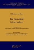 Cover: De non aliud. Nichts anderes - Aschendorff