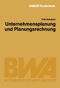 Cover: Unternehmensplanung und Planungsrechnung - Springer Gabler