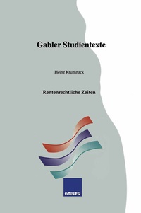 Abbildung von: Rentenrechtliche Zeiten - Springer Gabler