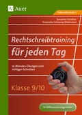 Cover: Rechtschreibtraining f&uuml;r jeden Tag Klasse 9/10 - Auer Verlag in der AAP Lehrerwelt GmbH