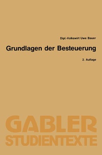 Abbildung von: Grundlagen der Besteuerung - Springer Gabler