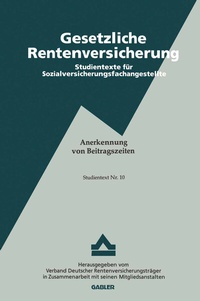 Abbildung von: Anerkennung von Beitragszeiten - Springer Gabler