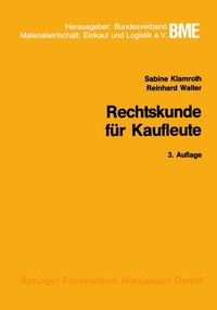 Enlarge image Cover: Rechtskunde für Kaufleute - Springer Gabler