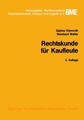Cover: Rechtskunde f&uuml;r Kaufleute - Springer Gabler