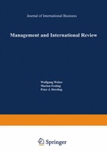 Cover: Management and International Review - Springer Gabler