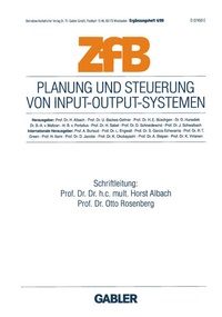 Enlarge image Cover: Planung und Steuerung von Input-Output-Systemen - Springer Gabler