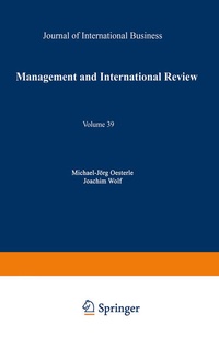 Enlarge image Cover: Management International Review - Springer Gabler