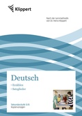 Cover: Erz&auml;hlen | Satzglieder - Klippert Verlag in der AAP Lehrerwelt GmbH