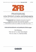 Cover: Privatisierung von &ouml;ffentlichen Unternehmen - Springer Gabler