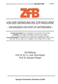Cover: Von der Gr&uuml;ndung bis zur Insolvenz Erfahrungen von Start-Up-Unternehmen - Springer Gabler