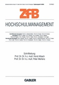 Cover: Hochschulmanagement - Springer Gabler
