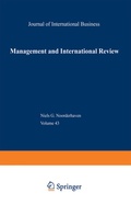 Cover: Management and International Review - Springer Gabler