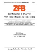 Cover: &Ouml;konomische Analyse von Governance-Strukturen - Springer Gabler
