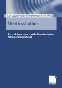 Enlarge image Cover: Werte schaffen - Springer Gabler