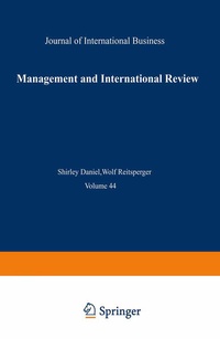 Enlarge image Cover: Management and International Review - Springer Gabler
