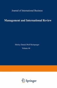 Enlarge image Cover: Management and International Review - Springer Gabler