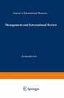 Cover: Management International Review - Springer Gabler