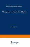 Cover: Management International Review - Springer Gabler