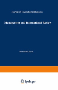 Enlarge image Cover: Management International Review - Springer Gabler