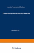 Cover: Management International Review - Springer Gabler