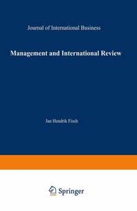 Enlarge image Cover: Management International Review - Springer Gabler