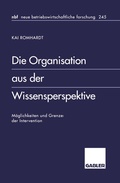 Cover: Die Organisation aus der Wissensperspektive - Springer Gabler