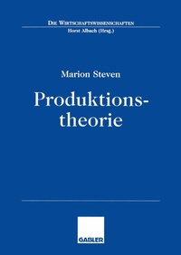 Enlarge image Cover: Produktionstheorie - Springer Gabler