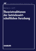 Cover: Theorietraditionen der betriebswirtschaftlichen Forschung - Springer Gabler