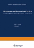 Cover: Management and International Review - Springer Gabler
