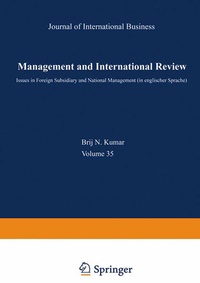 Enlarge image Cover: Management and International Review - Springer Gabler