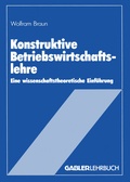 Bild: Konstruktive Betriebswirtschaftslehre - Springer Gabler