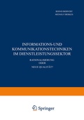 Cover: Informations- und Kommunikationstechniken im Dienstleistungssektor - Springer Gabler