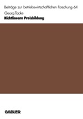 Cover: Nichtlineare Preisbildung - Springer Gabler