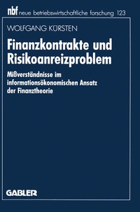 Enlarge image Cover: Finanzkontrakte und Risikoanreizproblem - Springer Gabler